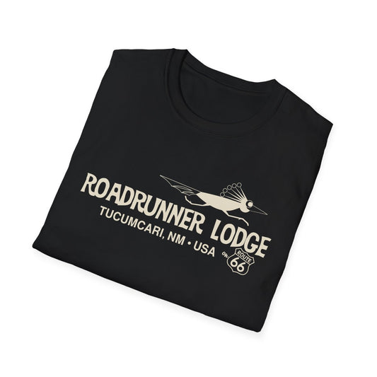 Roadrunner Lodge T-Shirt - Offwhite print on Unisex Softstyle Tee